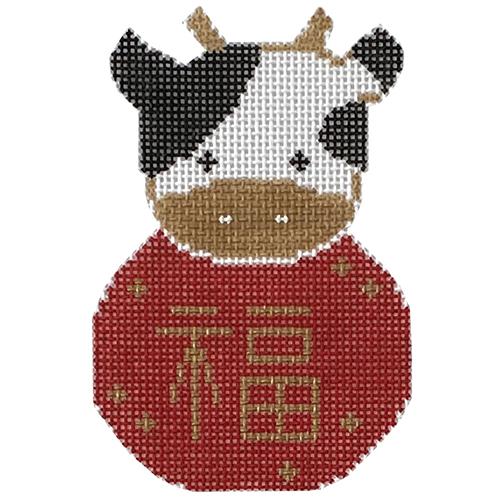 Year of the Cow Painted Canvas Audrey Wu Designs 
