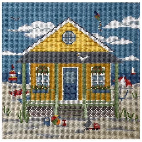 Yellow Cottage (SR) Painted Canvas Susan Roberts Needlepoint Designs Inc.  - 1