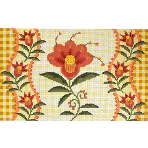 Yellow Floral Painted Canvas Birds of a Feather  - 1
