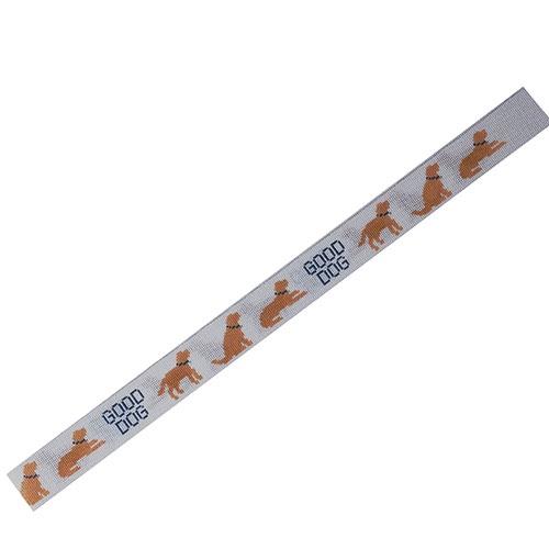 Yellow Lab Belt Painted Canvas Silver Needle 