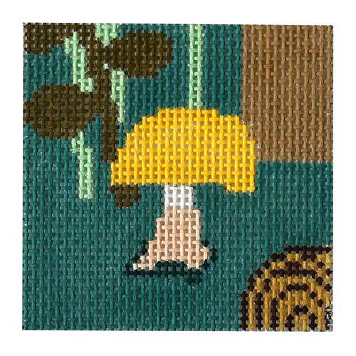 Yellow Mushroom Painted Canvas Birds of a Feather  - 1