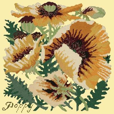 Yellow Poppy Needlepoint Kit Kits Elizabeth Bradley Design Butter Yellow 

