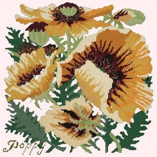 Yellow Poppy Needlepoint Kit Kits Elizabeth Bradley Design Cream 

