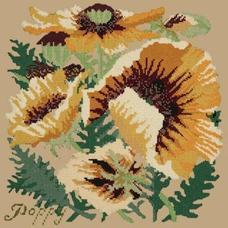 Yellow Poppy Needlepoint Kit Kits Elizabeth Bradley Design Sand 
