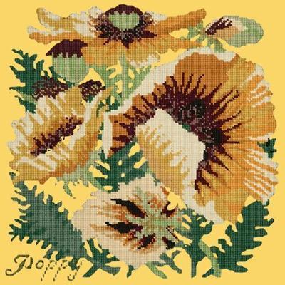 Yellow Poppy Needlepoint Kit Kits Elizabeth Bradley Design Sunflower Yellow 
