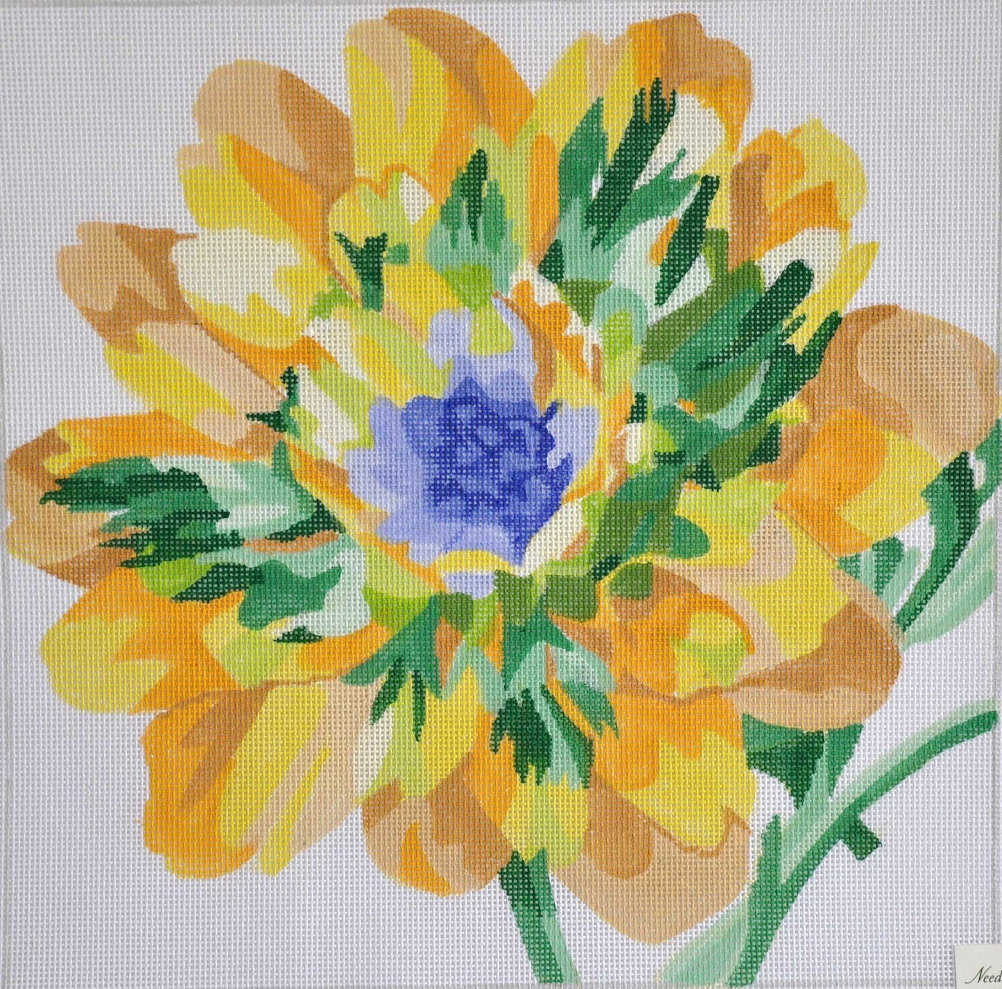 Yellow Ruffles Painted Canvas Jean Smith 