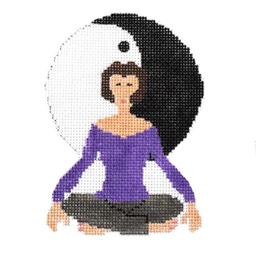 Yoga Girl Painted Canvas The Princess & Me  - 1