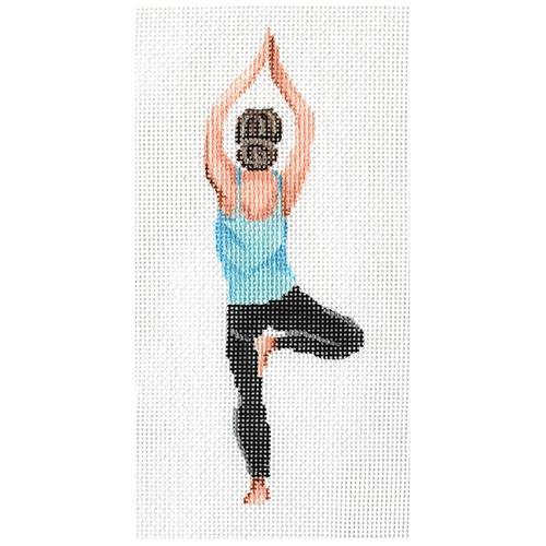 Yoga Tree Pose Painted Canvas Patti Mann 