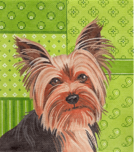 Yorkie Painted Canvas Labors of Love Needlepoint 