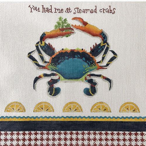 You Had Me at Steamed Crabs Painted Canvas Painted Pony Designs  - 1