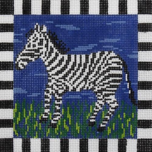 Zaire Zebra Painted Canvas Cooper Oaks Design  - 1