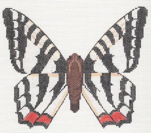 Zebra Butterfly Painted Canvas Labors of Love Needlepoint  - 1