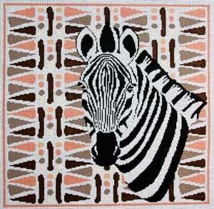 Zebra Painted Canvas The Meredith Collection  - 1
