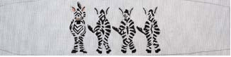 Zebras Cummerbund Painted Canvas The Meredith Collection  - 1