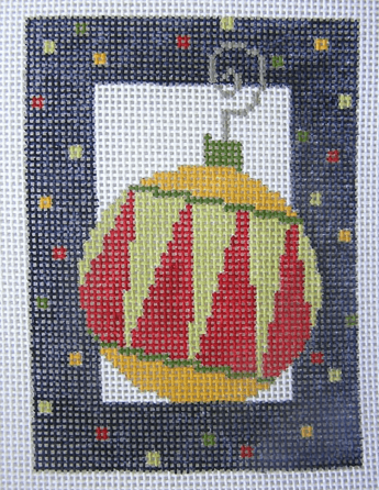 Zig Zag Bauble Painted Canvas Pippin  - 1