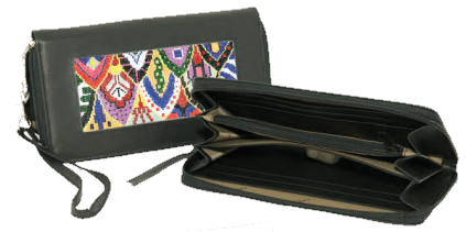 Zip-Top Wallet - Smooth Black Leather Goods Lee's Leather Goods 