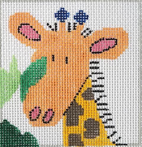 Zoo Giraffe Painted Canvas Jean Smith 