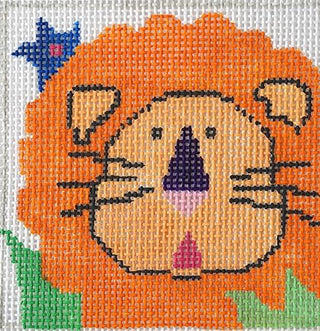 Zoo Lion Painted Canvas Jean Smith 
