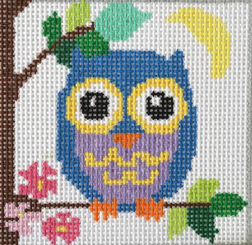 Zoo Owl Painted Canvas Jean Smith  - 1