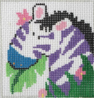 Zoo Zebra Painted Canvas Jean Smith 
