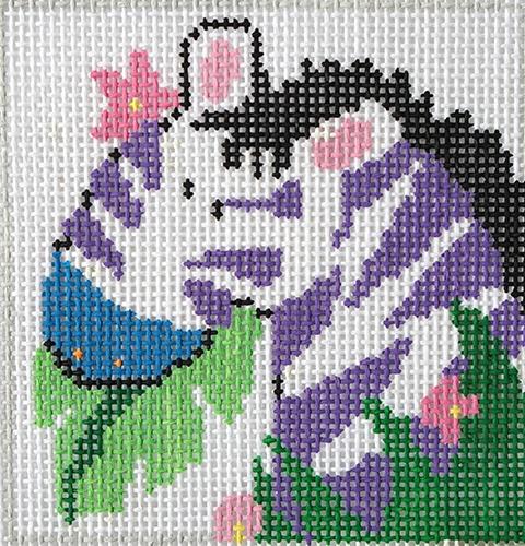 Zoo Zebra Painted Canvas Jean Smith  - 1